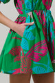 Meig Tropical Menly One Shoulder Mini Dress