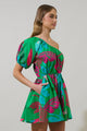 Meig Tropical Menly One Shoulder Mini Dress