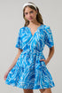 Canton Tropics Clarion Ruffle Mini Dress