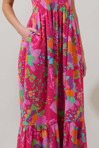 Himera Floral Kells Smocked Maxi Dress