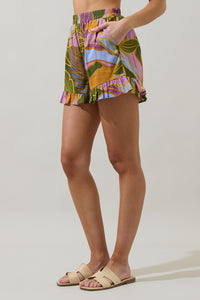 Lilburn Tropics Daniela Ruffle High Waisted Shorts