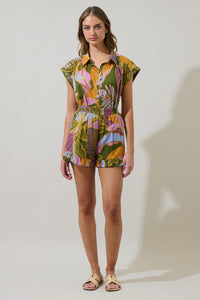 Lilburn Tropics Daniela Ruffle High Waisted Shorts