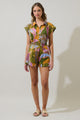 Lilburn Tropics Daniela Ruffle High Waisted Shorts