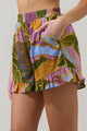Lilburn Tropics Daniela Ruffle High Waisted Shorts