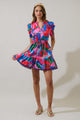 Exene Floral Gerica Shift Mini Dress