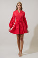 Laria Poplin Button Down Mini Dress