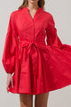 Laria Poplin Button Down Mini Dress