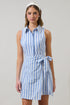 Joncy Striped Dalie Sleeveless Mini Dress