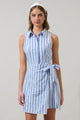 Joncy Striped Dalie Sleeveless Mini Dress
