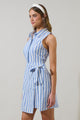 Joncy Striped Dalie Sleeveless Mini Dress
