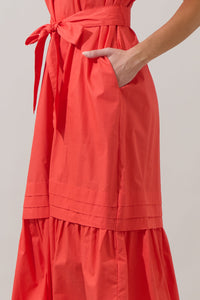 Reya Pleated Midi Dress