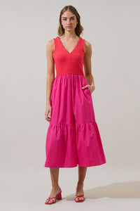 Selina Mix Midi Dress