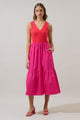Selina Mix Midi Dress