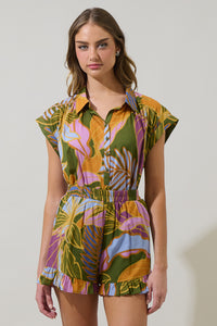 Lilburn Tropics Ramy Collared Top