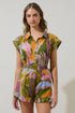 Lilburn Tropics Ramy Collared Top