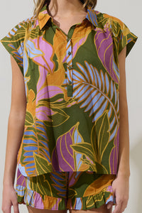 Lilburn Tropics Ramy Collared Top