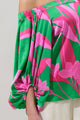 Zarae Blossom Off the Shoulder Balloon Sleeve Top