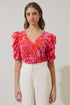 Rania Floral Chancellor Ruched Sleeve Blouse