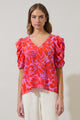 Rania Floral Chancellor Ruched Sleeve Blouse
