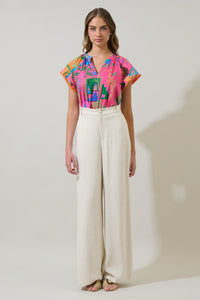 Lanus City Ayla Split Neck Top