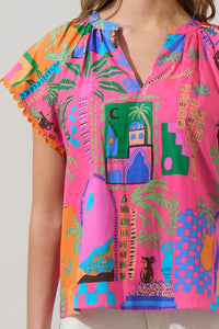 Lanus City Ayla Split Neck Top