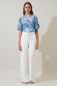 Tierra Floral Endry Ruffle Blouse