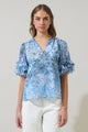 Tierra Floral Endry Ruffle Blouse