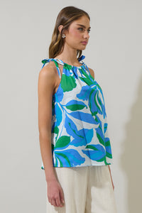 Pansie Floral Marra Sleeveless Top