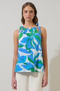 Pansie Floral Marra Sleeveless Top