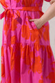 Aurea Floral Wynette Tiered Midi Dress Curve