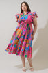 Lanus City Dillan Midi Ruffle Dress Curve