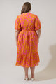 Bracha Floral Beth Button Down Midi Dress Curve
