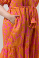 Bracha Floral Beth Button Down Midi Dress Curve