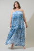 Tierra Floral Briary Strapless Maxi Dress Curve