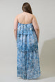 Tierra Floral Briary Strapless Maxi Dress Curve