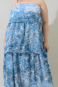 Tierra Floral Briary Strapless Maxi Dress Curve