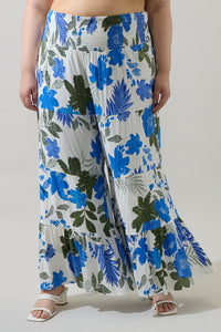 Zurie Floral Tovia Smocked Pants Curve