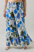 Zurie Floral Tovia Smocked Pants Curve