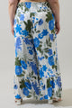 Zurie Floral Tovia Smocked Pants Curve
