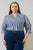 Glenda Stripe Irina Split Neck Top Curve