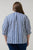 Glenda Stripe Irina Split Neck Top Curve