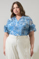 Tierra Floral Endry Ruffle Blouse Curve