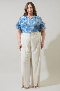 Tierra Floral Endry Ruffle Blouse Curve
