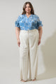 Tierra Floral Endry Ruffle Blouse Curve