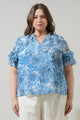 Tierra Floral Endry Ruffle Blouse Curve