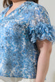 Tierra Floral Endry Ruffle Blouse Curve
