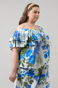 Zurie Floral Talisy Off Shoulder Top Curve