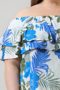 Zurie Floral Talisy Off Shoulder Top Curve