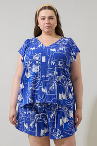 Mims Town Dade Ruffle Top Curve