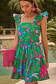 Cabina Floral Ruffle Tiered Mini Dress